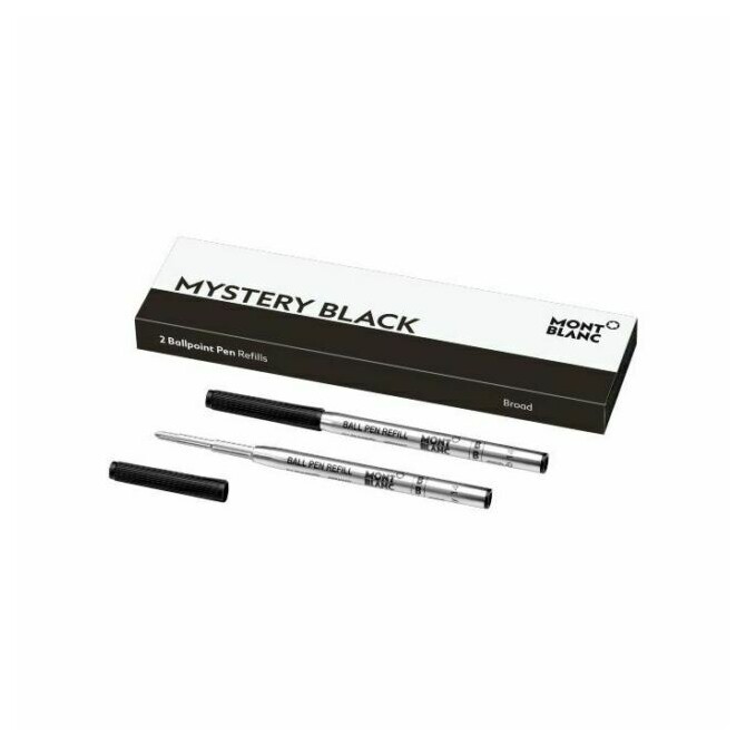 2 Montblanc ballpoint pen refills (B) Mystery Black