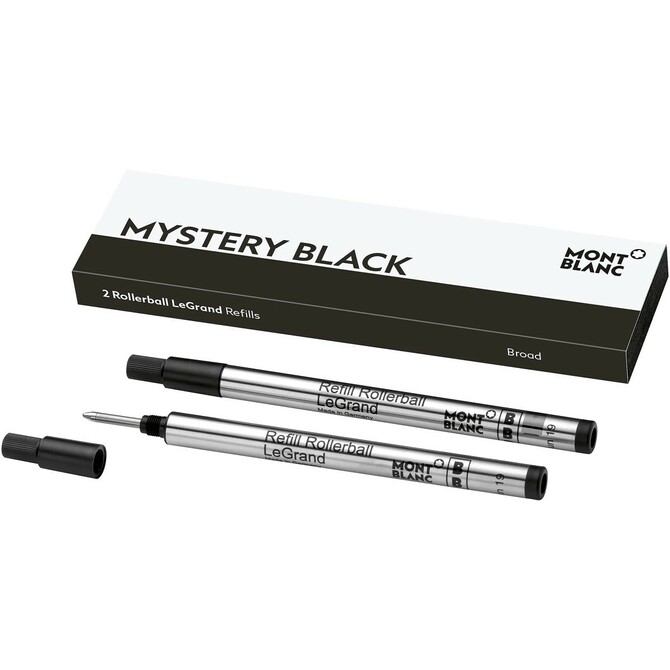 2 Montblanc refills for LeGrand (B) Mystery Black rollerballs