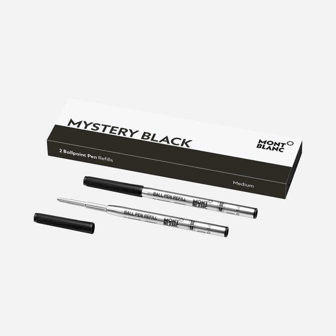 2 Montblanc refills for medi Mystery Black ballpoint pen