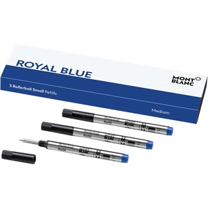 3 refill Montblanc piccoli per roller medi Royal Blue (blu) 3 refill Montblanc piccoli per roller medi Royal Blue (blu)