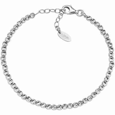 Amen bracelet in silver with diamond spheres Amen bracelet in silver with diamond spheres