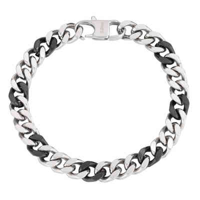 Amen chain bracelet in steel and black PVD Amen chain bracelet in steel and black PVD
