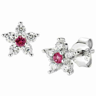 Amen Cherry Red and White Flower Earrings Amen Cherry Red and White Flower Earrings