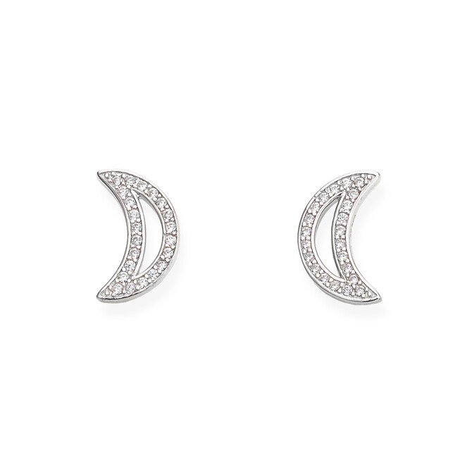 Amen earrings in silver Luna Zircons