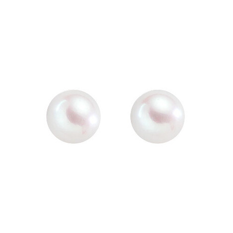 Amen Earrings White Pearls 6 mm
