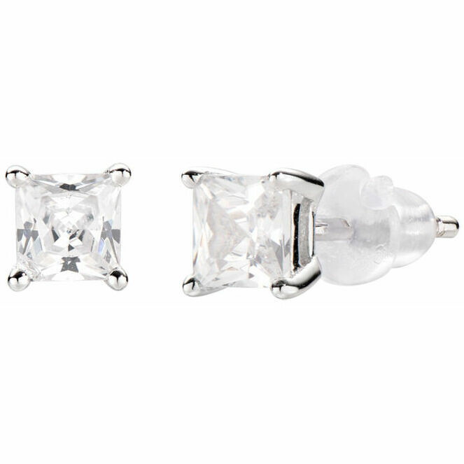 Amen earrings with light point and 4 mm dial zircons