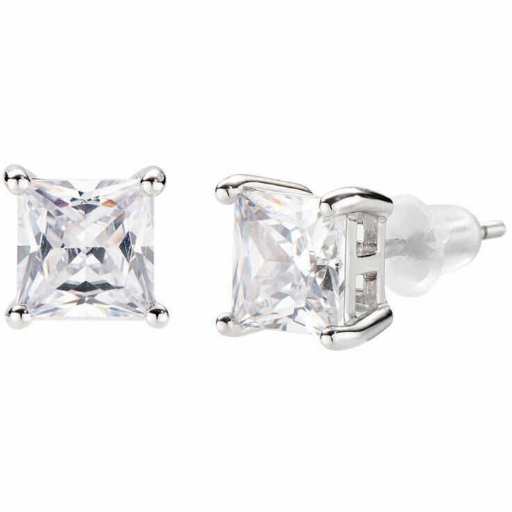 Amen earrings with light point and 6 mm dial zircons
