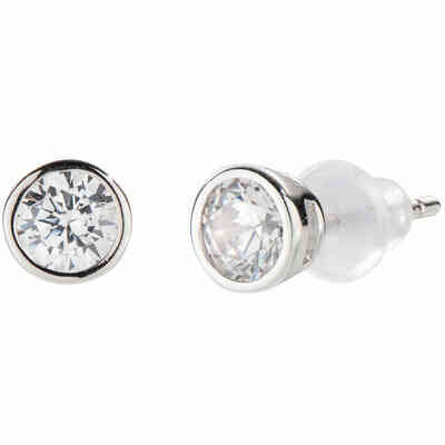 Amen earrings with light point and white zircons 4 mm Amen earrings with light point and white zircons 4 mm