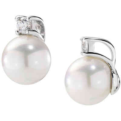 Amen Earrings with Pearls and Zirconia