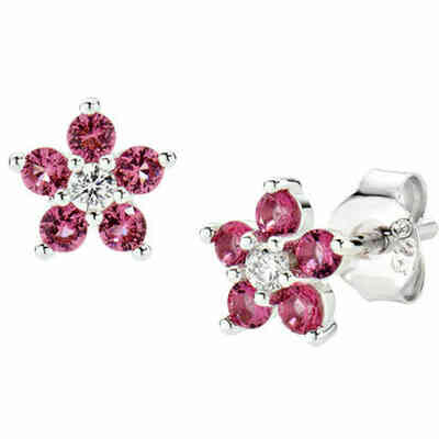 Amen Flower Earrings with Cherry Red Petals Amen Flower Earrings with Cherry Red Petals