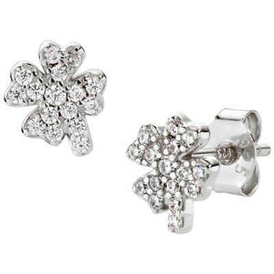 Amen Four-Leaf Clover Earrings with White Zircons Amen Four-Leaf Clover Earrings with White Zircons