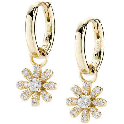 Amen Gold Mini Daisy Hoop Earrings Amen Gold Mini Daisy Hoop Earrings