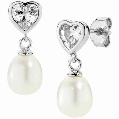 Amen heart and pearl drop earrings Amen heart and pearl drop earrings