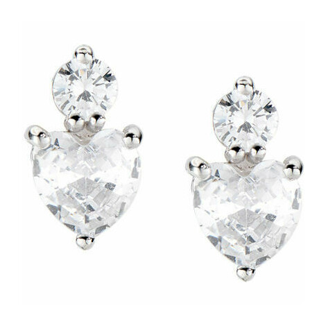 Amen heart earrings in zircon