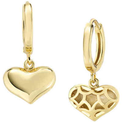 Amen Heart Pendant Earrings Gold Amen Heart Pendant Earrings Gold
