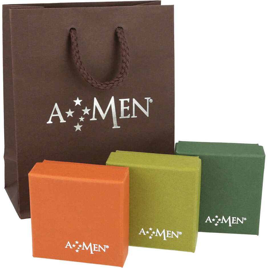 Amen Hoop Earrings 4 cm in Silver