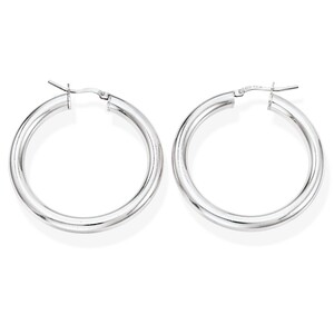 Amen Hoop Earrings for Women 3 cm in silver Amen Hoop Earrings for Women 3 cm in silver