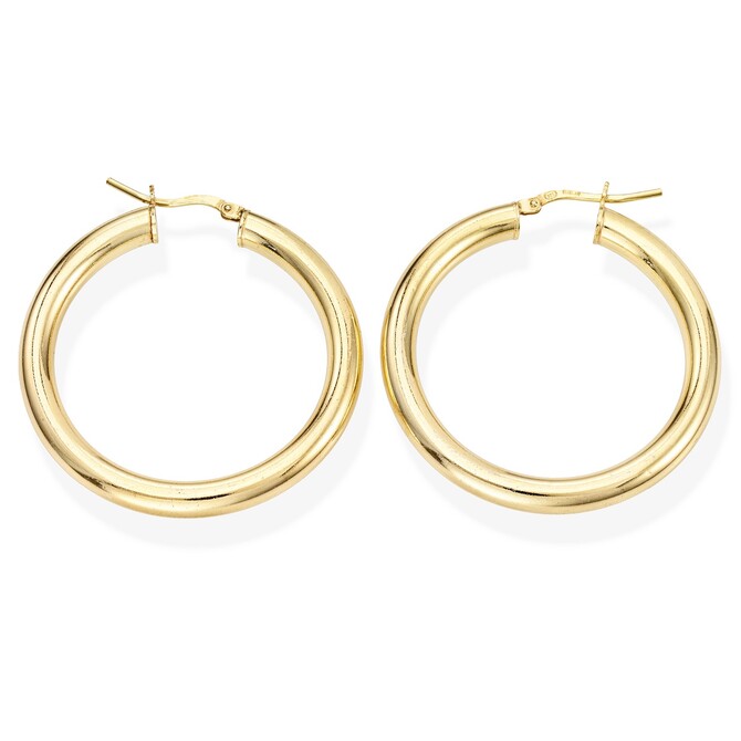 Amen Hoop Earrings for Women in Gold Silver 3 cm