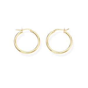Amen Hoop Earrings for Women in golden silver 2 cm