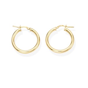 Amen Hoop Earrings for Women in golden silver 2 cm Amen Hoop Earrings for Women in golden silver 2 cm