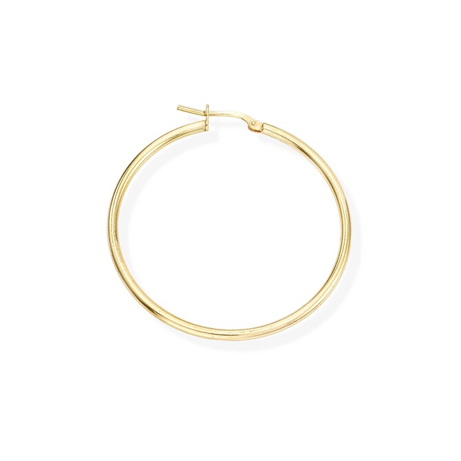 Amen Hoop Earrings for Women in Golden Silver 4 cm