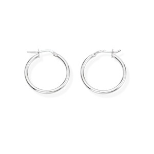 Amen Hoop Earrings for Women in silver 2 cm Amen Hoop Earrings for Women in silver 2 cm