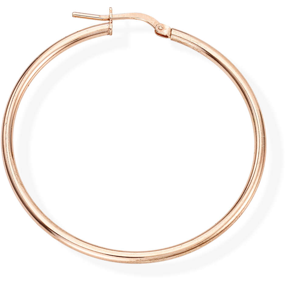 Amen hoop earrings in rose silver 4 cm