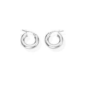 Amen Hoop earrings in silver 1 cm