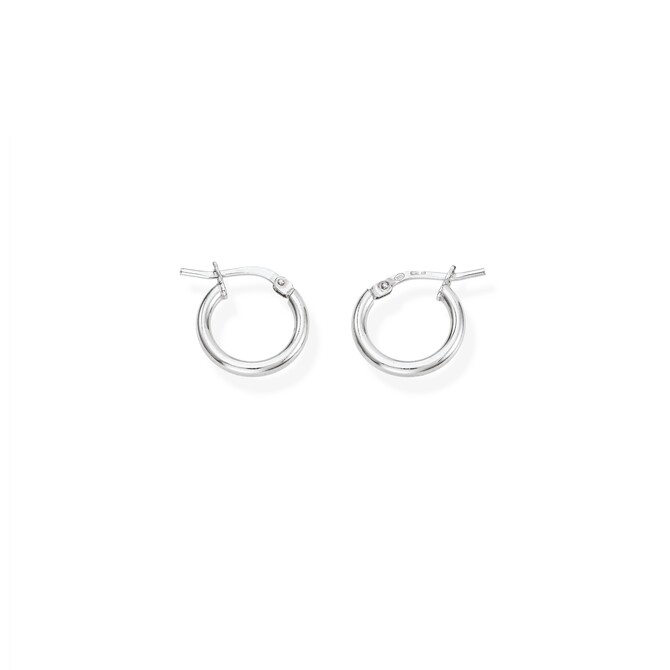 Amen Hoop earrings in silver 1 cm