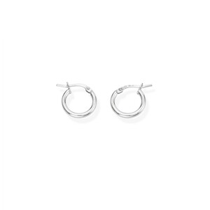 Amen Hoop earrings in silver 1 cm