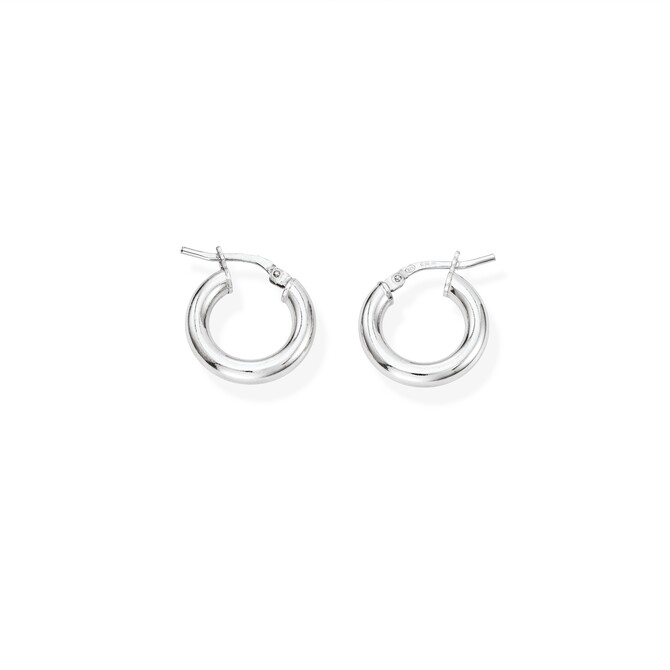Amen Hoop earrings in silver 1 cm