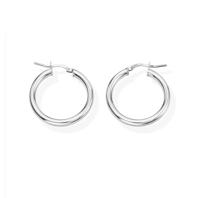 Amen Hoop earrings in silver 2 cm
