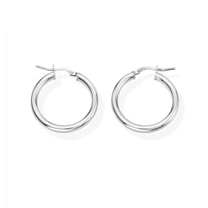 Amen Hoop earrings in silver 2 cm