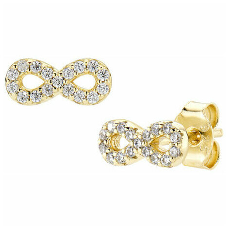 Amen Infinity Earrings in Gold-Plated Silver