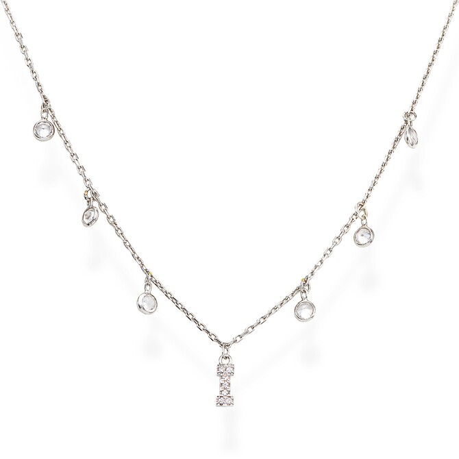 Amen Letter I Zircon Necklace