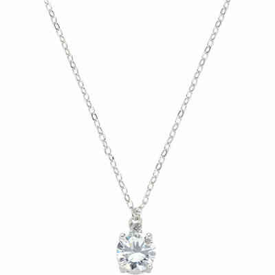Amen light point necklace in silver and zircon Amen light point necklace in silver and zircon