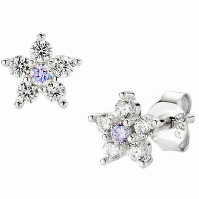 Amen Lilac and White Flower Earrings Amen Lilac and White Flower Earrings