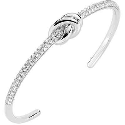 Amen Love Knot Bracelet with White Zirconia