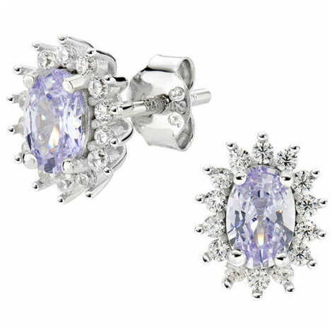 Amen Mini Royal Earrings with Lilac Zirconia