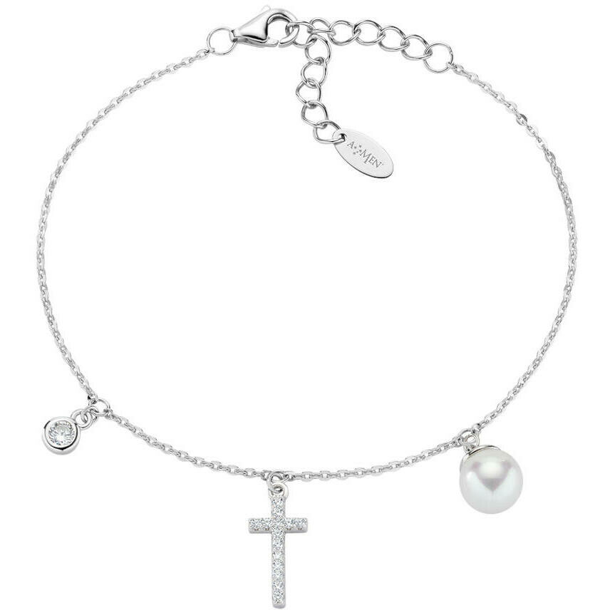 Amen Multicharm Silver Women's Bracelet