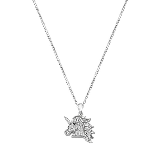 Amen necklace in silver with Zircon Unicorn