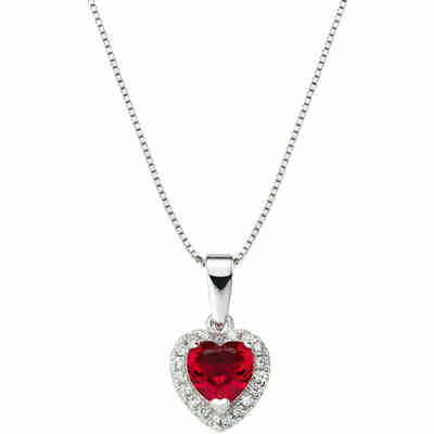 Amen Necklace Ruby Red Heart Large Amen Necklace Ruby Red Heart Large