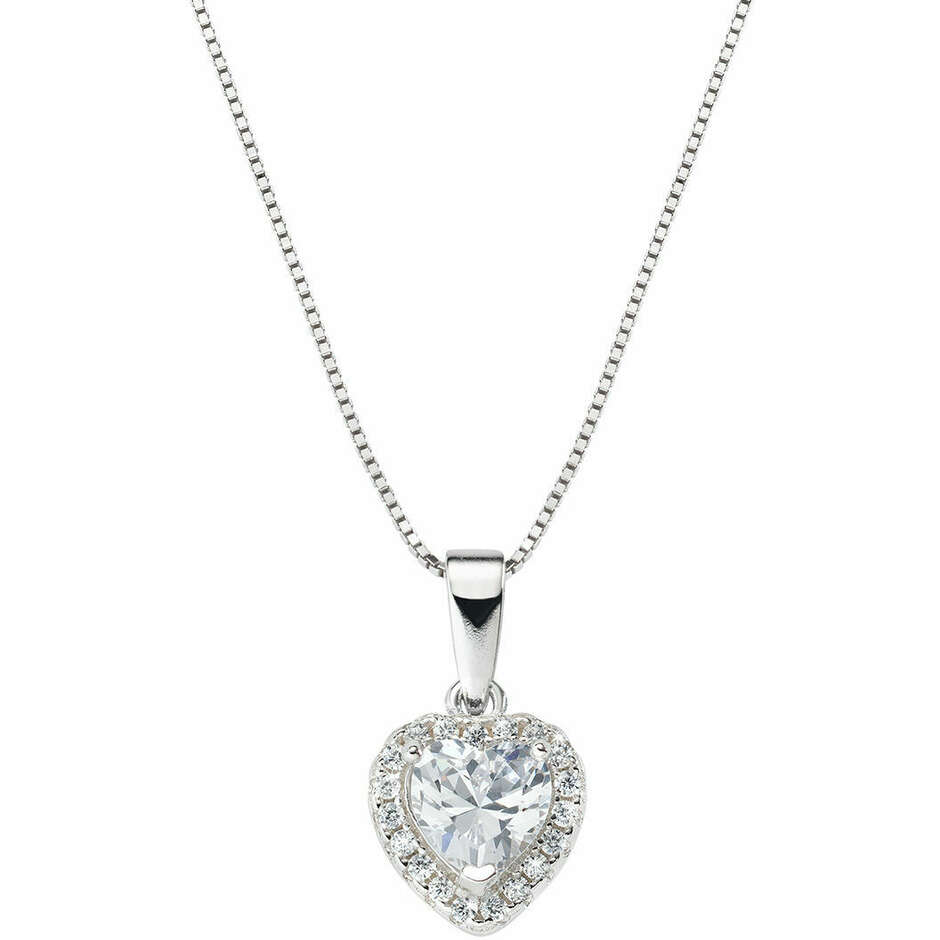 Amen Necklace White Heart Large