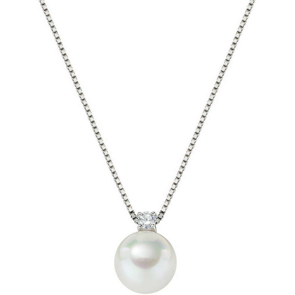 Amen Necklace with 10mm Pearl and Zircon
