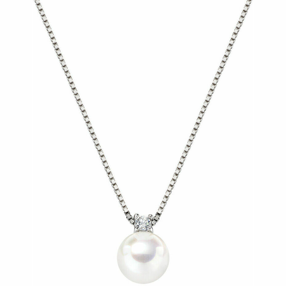Amen Necklace with 8mm Pearl and Zircon