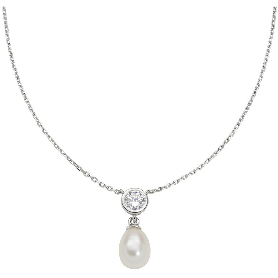 Amen Necklace with Light Point and Drop Pearl