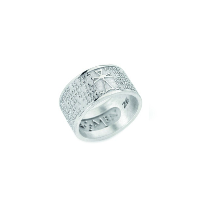 Amen Our Father band ring in silver