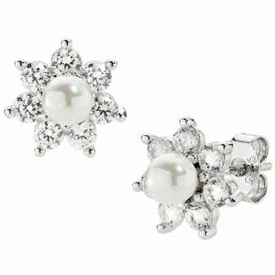 Amen small flower earrings with pearl Amen small flower earrings with pearl