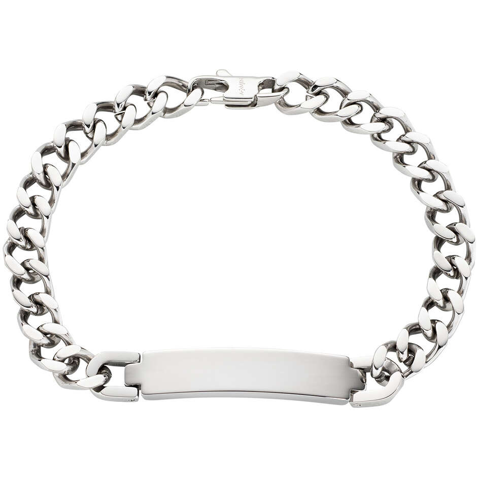 Amen steel chain bracelet with central plate