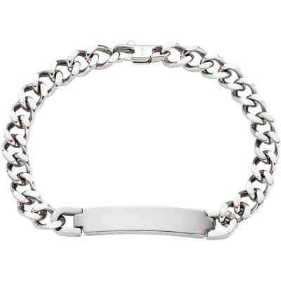 Amen steel chain bracelet with central plate Amen steel chain bracelet with central plate